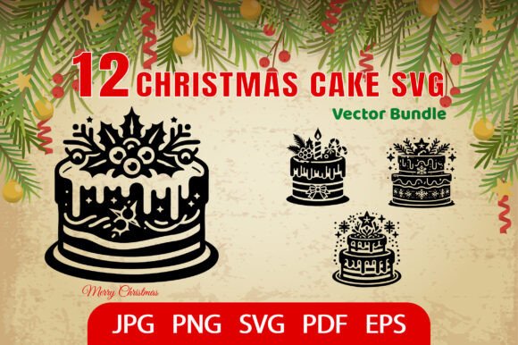 Download Christmas Cake SVG Bundle 12 - Svg bundle Collection