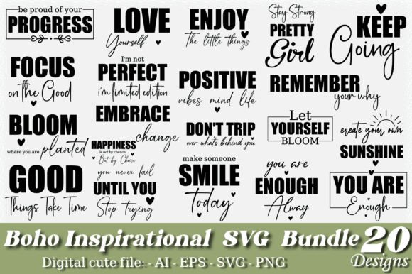 Download Boho Inspirational SVG Bundle - Svg bundle Collection