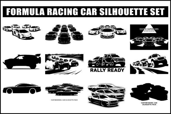 Download Formula Racing Car Silhouette SVG Bundle - Svg bundle Collection