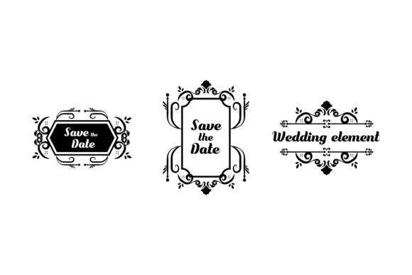 Download Set of Decorative Vintage Wedding Frame - Decor Collection