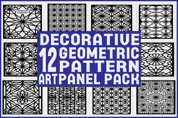 Download Decorative Geometric Pattern Panel SVG - Decor Collection
