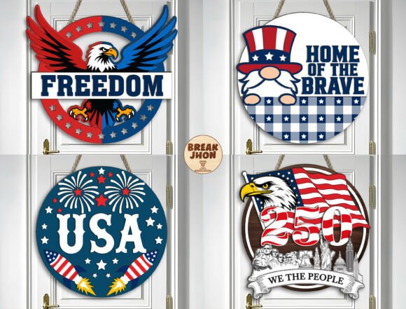 Download Patriotic Door Hanger SVG Bundle - Svg bundle Collection