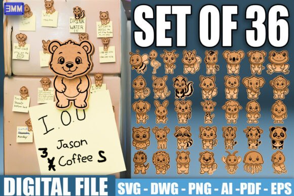 Download Cute Animal Magnet SVG Bundle - Svg bundle Collection