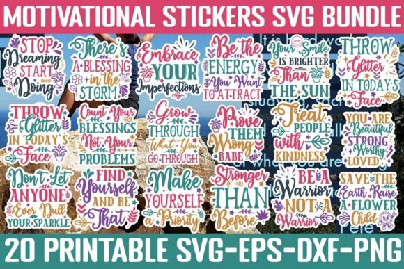Download Motivational Stickers SVG Bundle - Svg bundle Collection