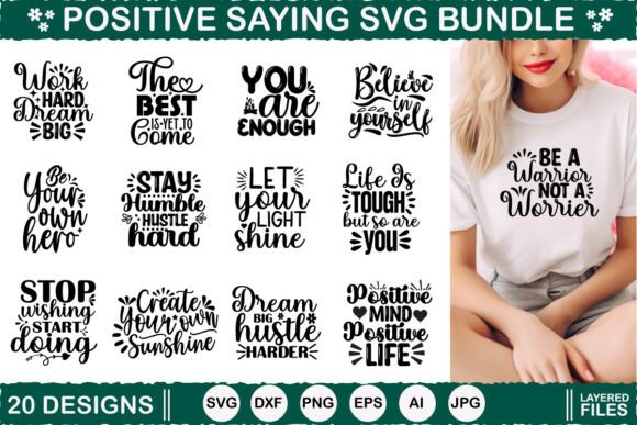 Download Positive Saying SVG Bundle - Svg bundle Collection