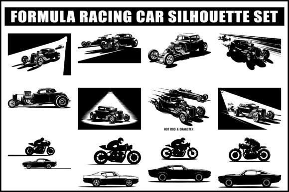 Download Formula Racing Car Silhouette SVG Bundle - Svg bundle Collection