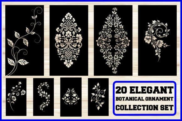 Download 20 Elegant Botanical Ornament SVG Bundle - Svg bundle Collection
