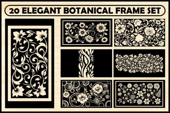 Download 20 Elegant Botanical Frame SVG Bundle - Svg bundle Collection