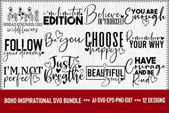 Download Boho Inspirational SVG Bundle - Svg bundle Collection