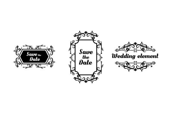 Download Set of Decorative Vintage Wedding Frame - Decor Collection
