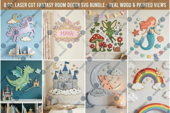 Download Fantasy Theme Kids Room Decor SVG Bundle - Svg bundle Collection
