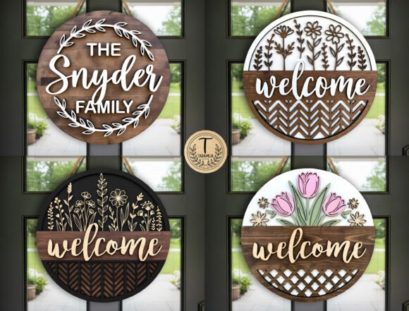Download Welcome Sign Laser Cut File SVG Bundle - Svg bundle Collection