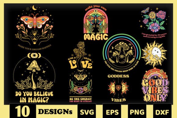 Download Boho Mystical SVG Bundle 10 Designs - Svg bundle Collection