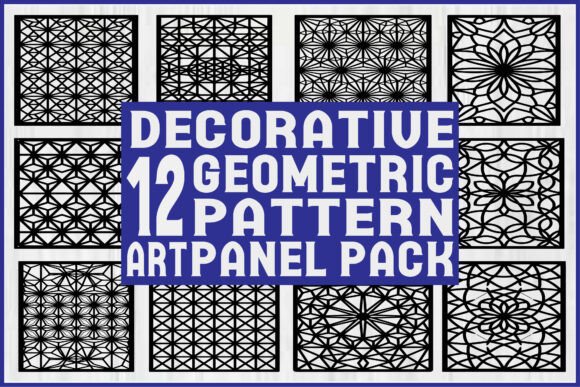 Download Decorative Geometric Pattern Panel SVG - Decor Collection