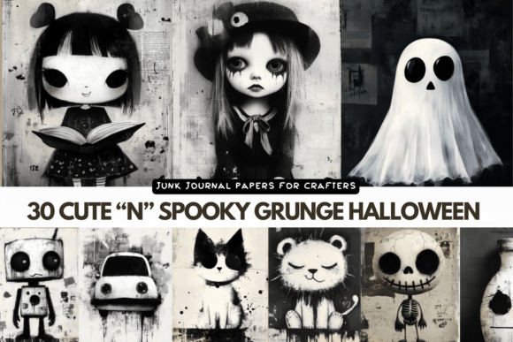 Download Cute &amp; Spooky Grunge Halloween Prints - Halloween prints Collection