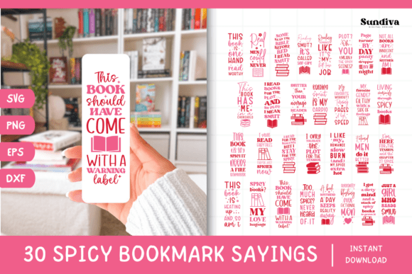 Download 30 Spicy Bookmark Saying SVG Bundle - Svg bundle Collection