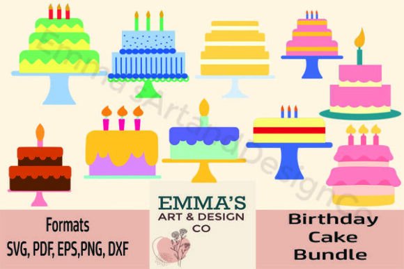 Download 10 Birthday Cake SVG Bundle - Svg bundle Collection