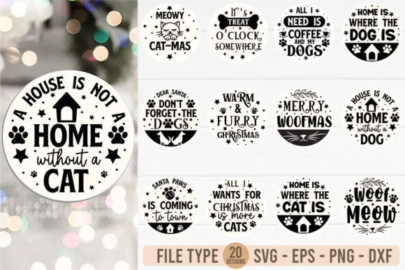 Download Pets Christmas Sign Svg Bundle, Vol-2. - Svg bundle Collection