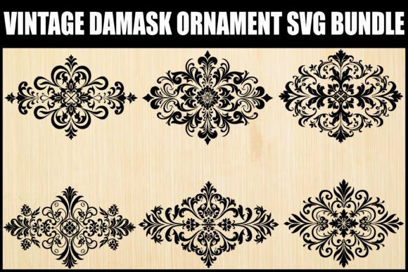 Download Vintage Damask Ornament SVG Bundle - Svg bundle Collection